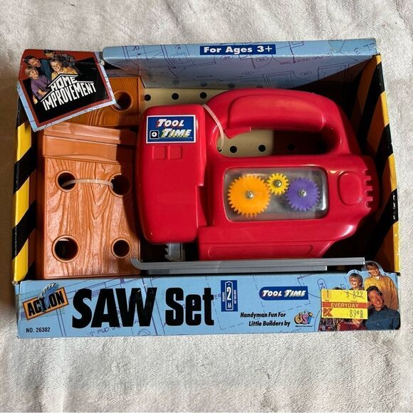Vintage Tool Time Home Improvement Kids Toy Action Saw Set‎ DSI NIB NOS Rare - Picture 1 of 3